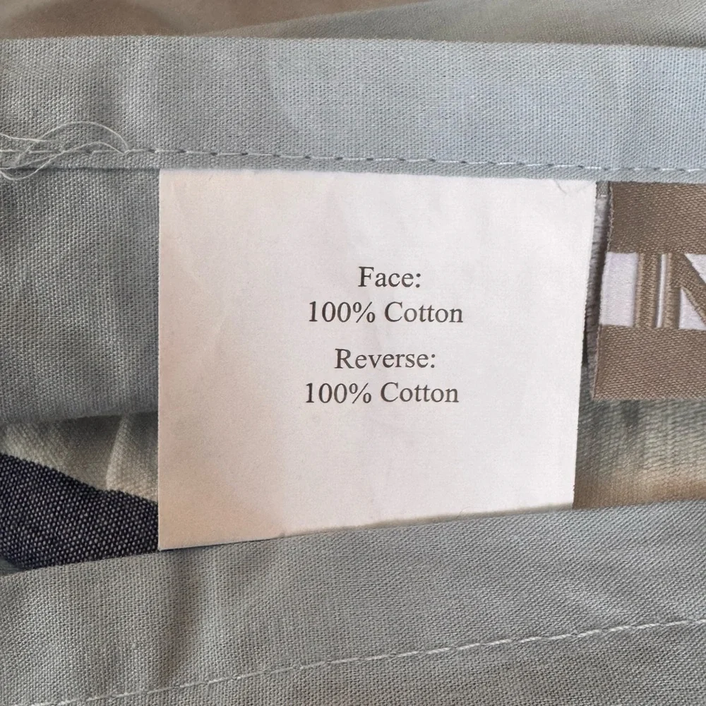 SINGLE INK + IVY Blue and White Striped Pillow Standard Sham 20”x26”